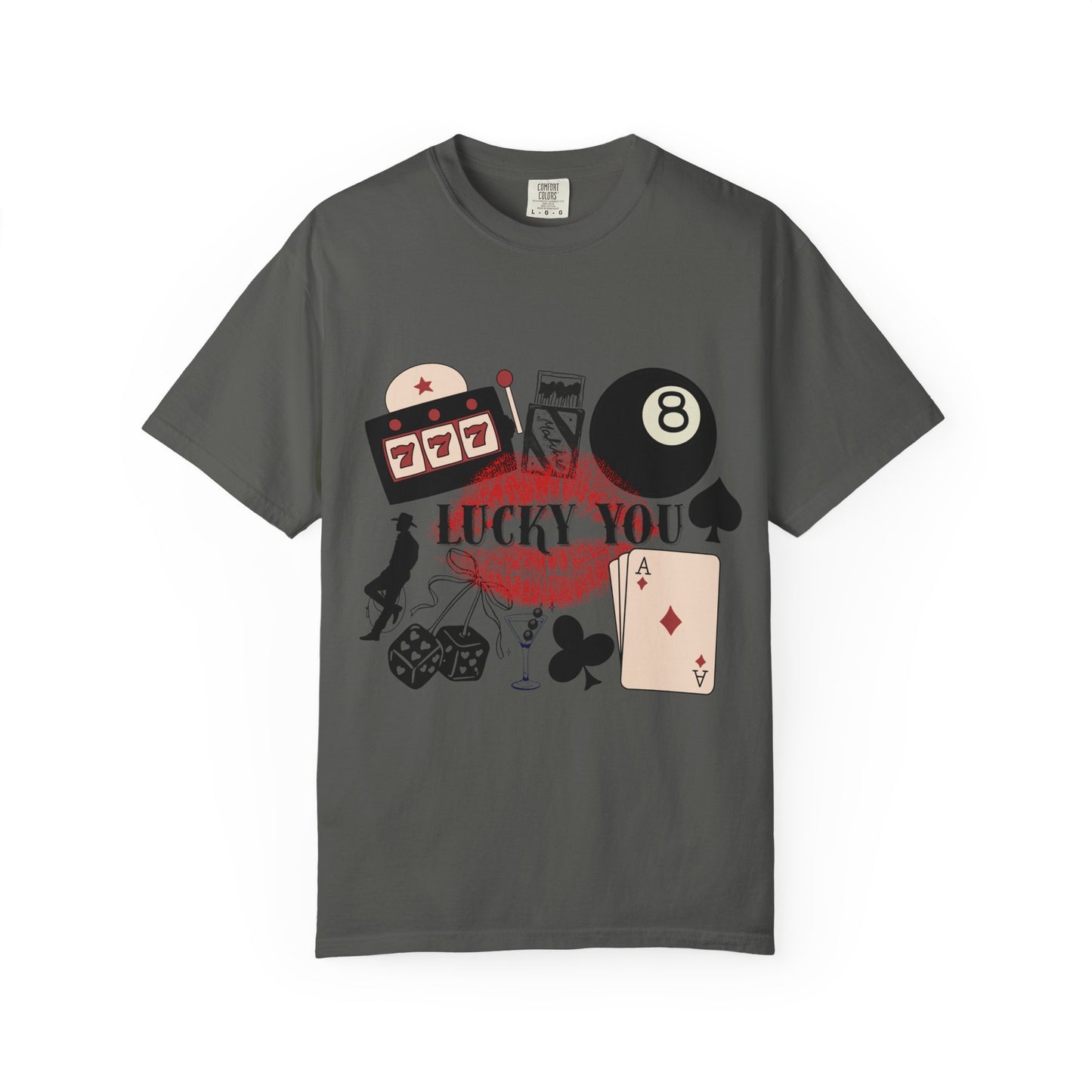 Lucky You Casino T-Shirt Casino Night, Good Luck Shirt, Punchy Girl T-shirt, Trendy Apparel