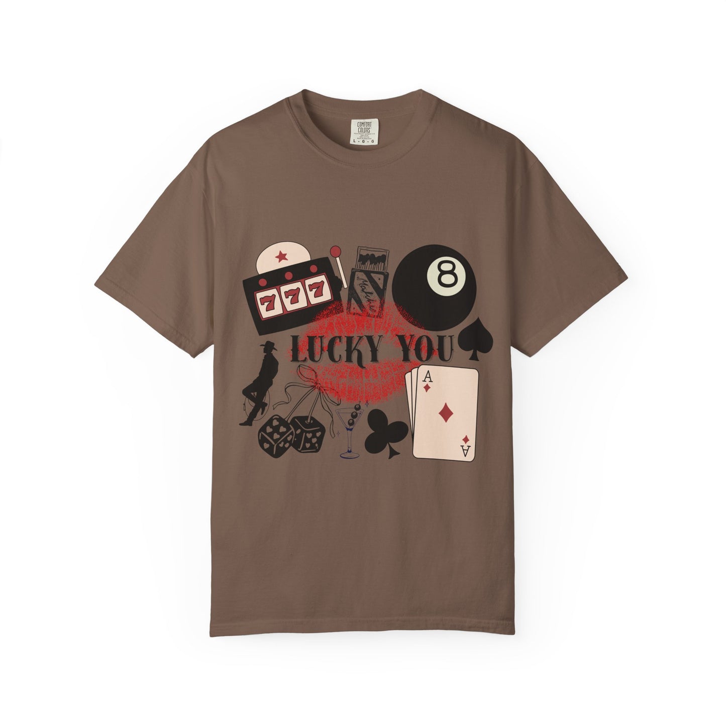 Lucky You Casino T-Shirt Casino Night, Good Luck Shirt, Punchy Girl T-shirt, Trendy Apparel
