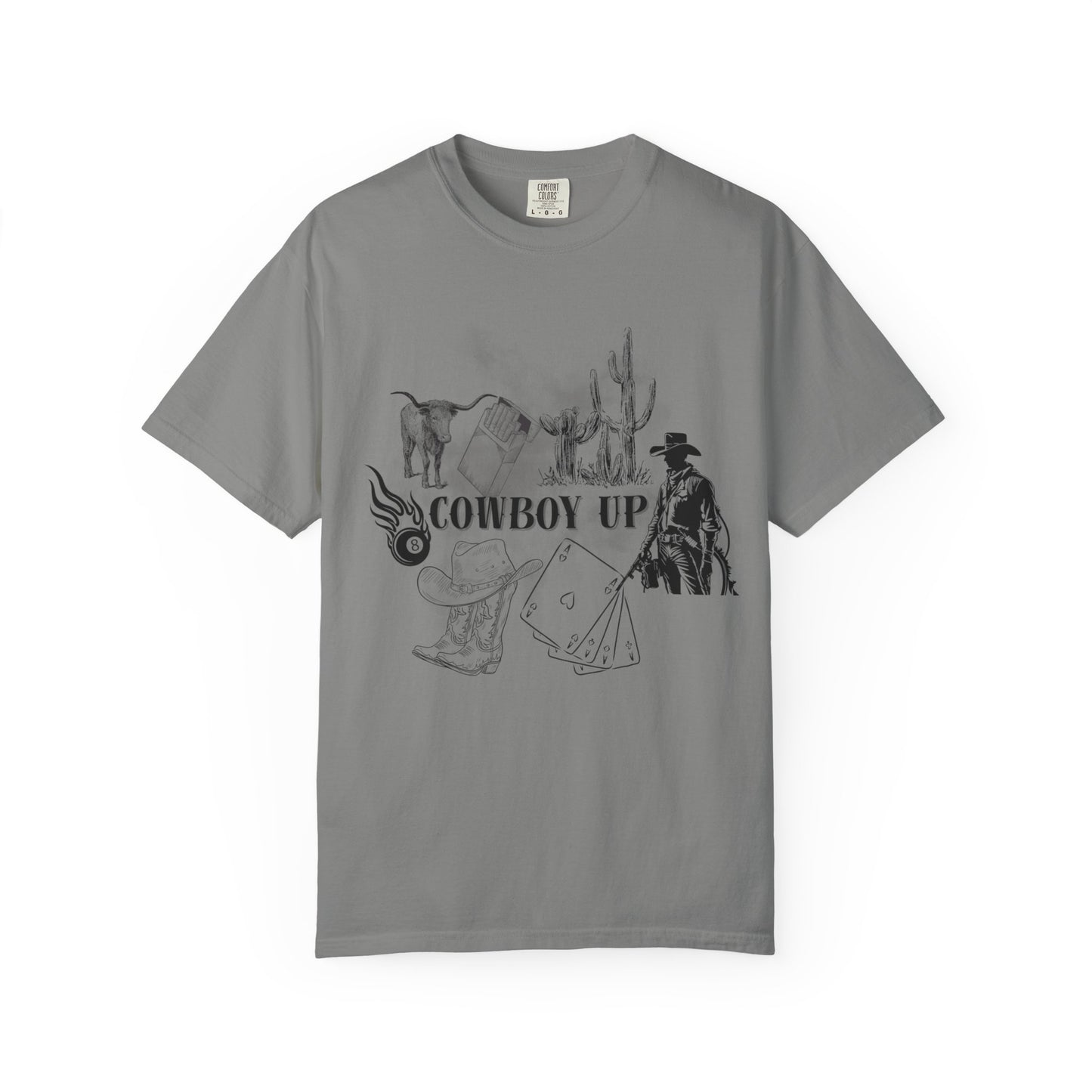 "Cowboy Up" Western, Vintage, Collage T-Shirt