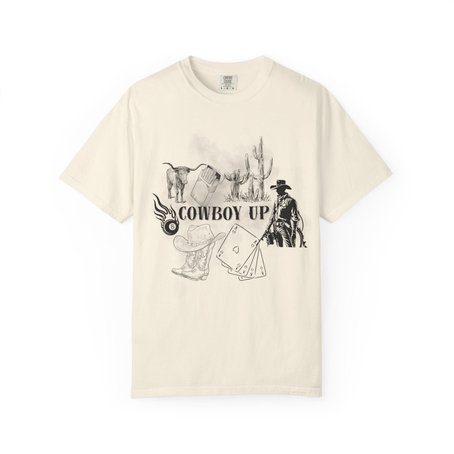 "Cowboy Up" Western, Vintage, Collage T-Shirt