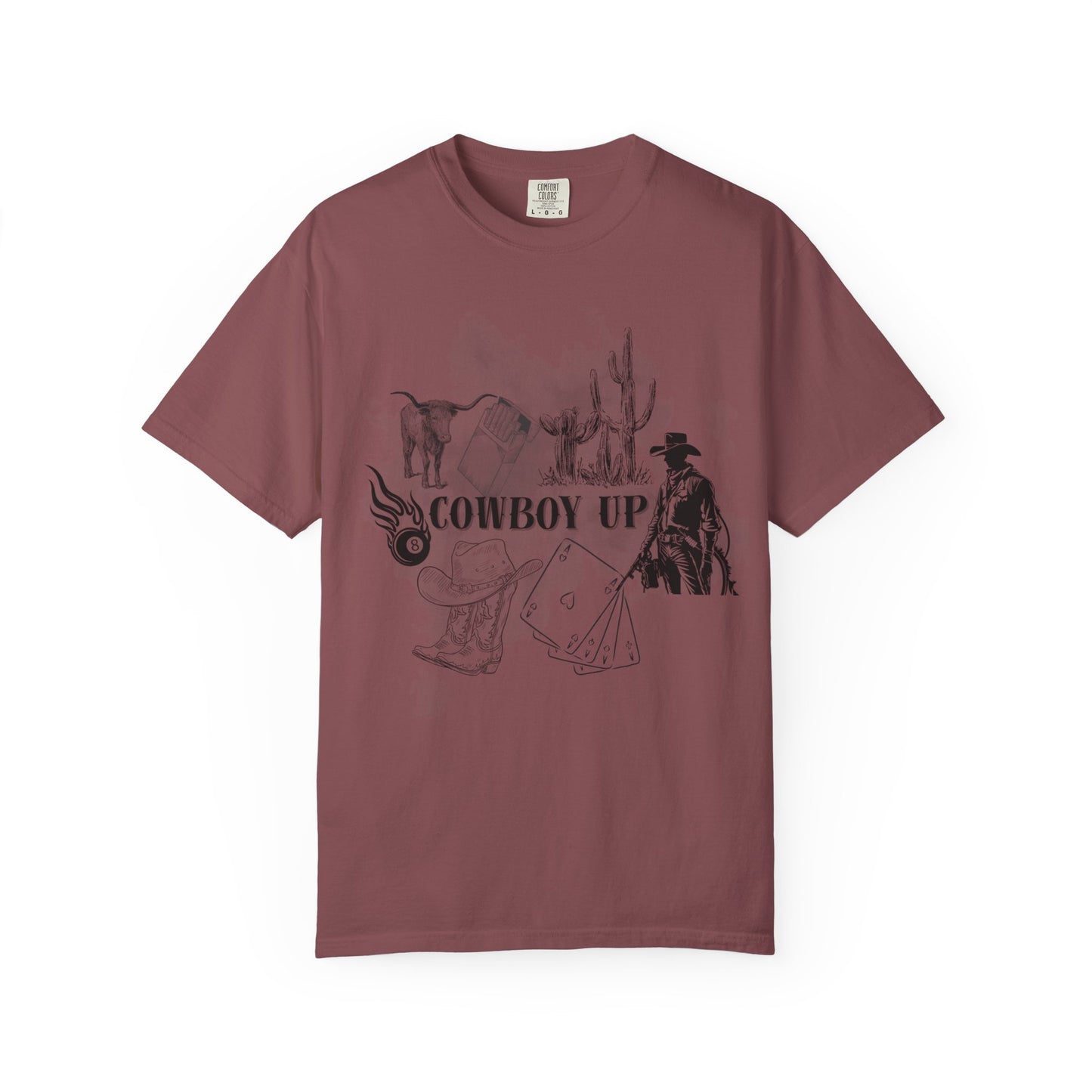 "Cowboy Up" Western, Vintage, Collage T-Shirt