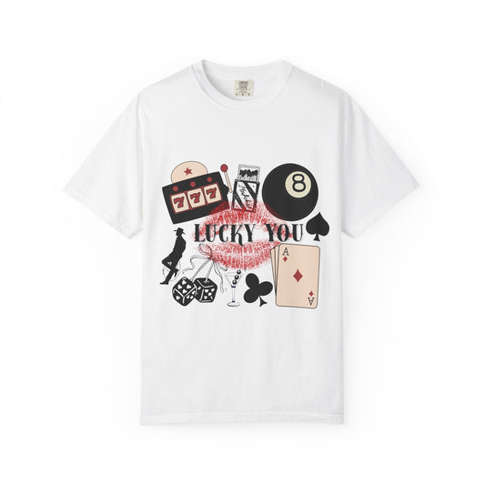 Lucky You Casino T-Shirt Casino Night, Good Luck Shirt, Punchy Girl T-shirt, Trendy Apparel