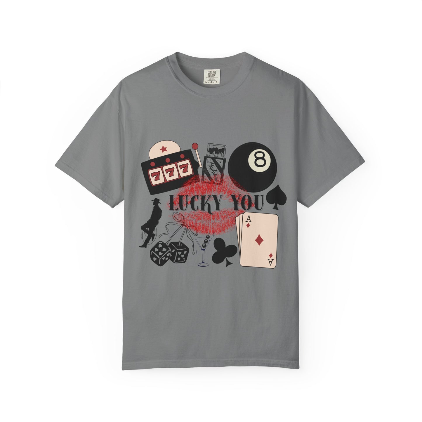 Lucky You Casino T-Shirt Casino Night, Good Luck Shirt, Punchy Girl T-shirt, Trendy Apparel