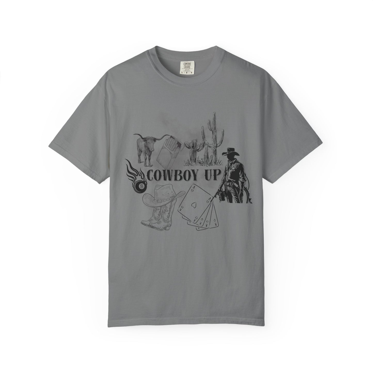 "Cowboy Up" Western, Vintage, Collage T-Shirt
