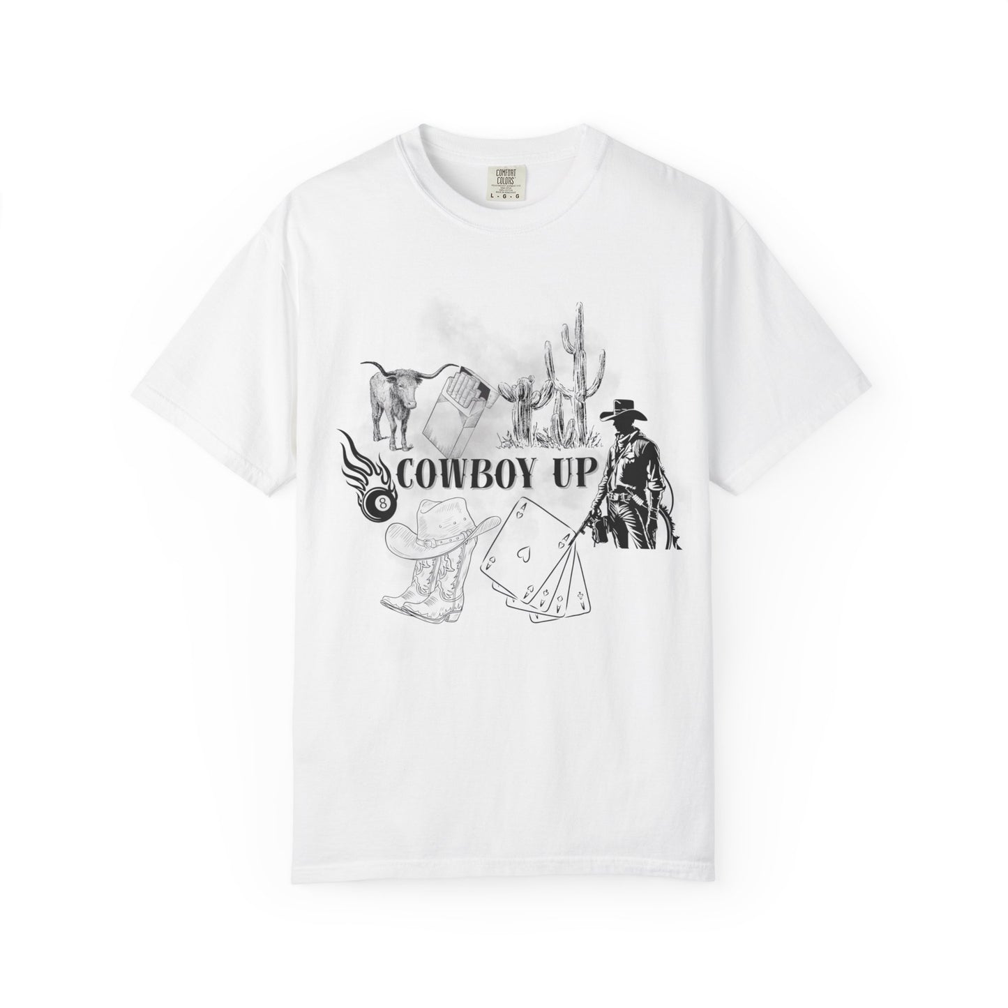 "Cowboy Up" Western, Vintage, Collage T-Shirt