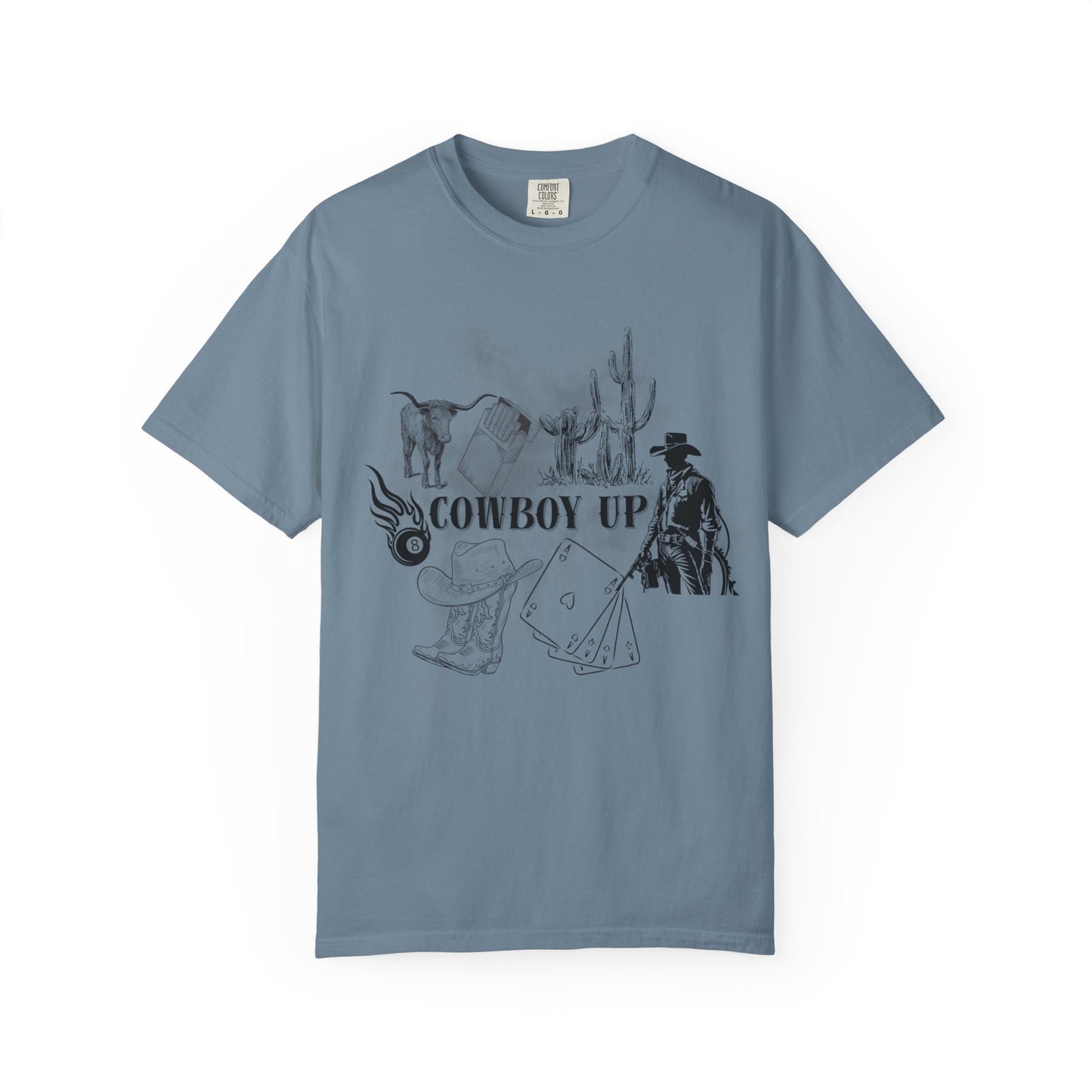"Cowboy Up" Western, Vintage, Collage T-Shirt