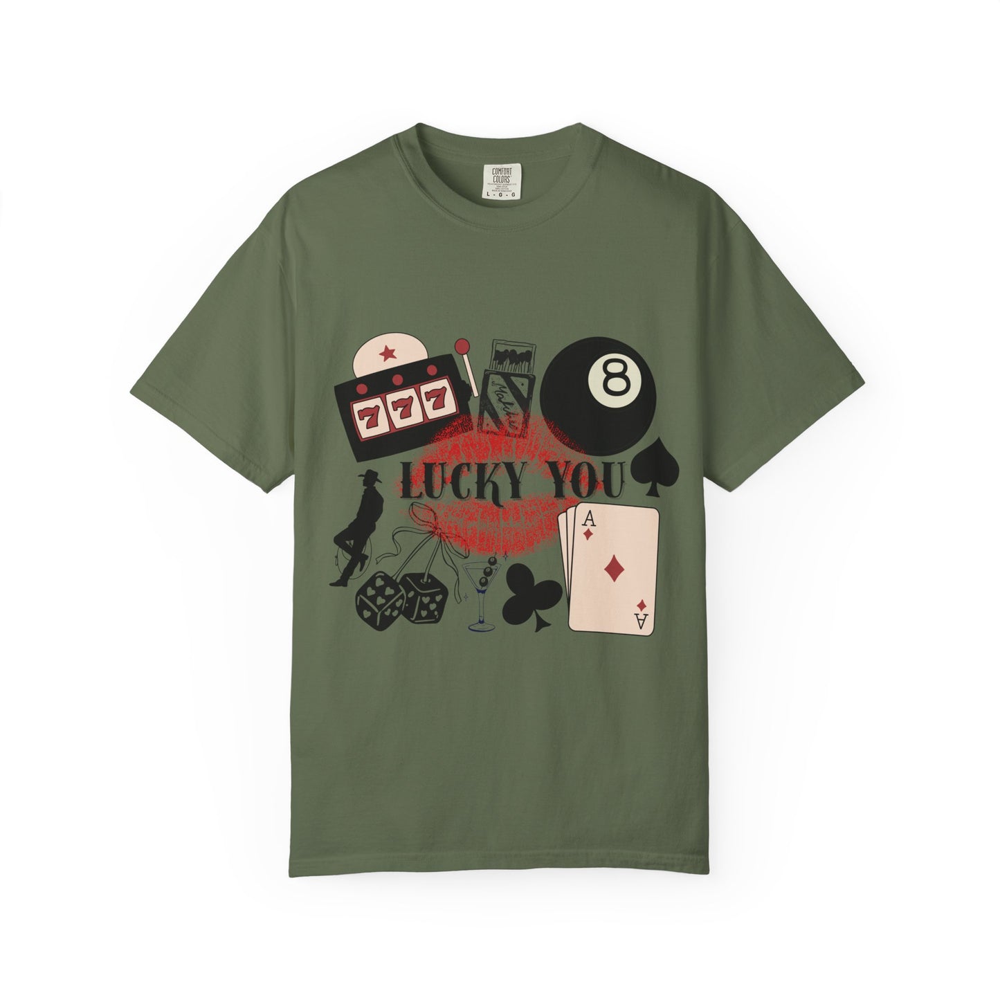Lucky You Casino T-Shirt Casino Night, Good Luck Shirt, Punchy Girl T-shirt, Trendy Apparel