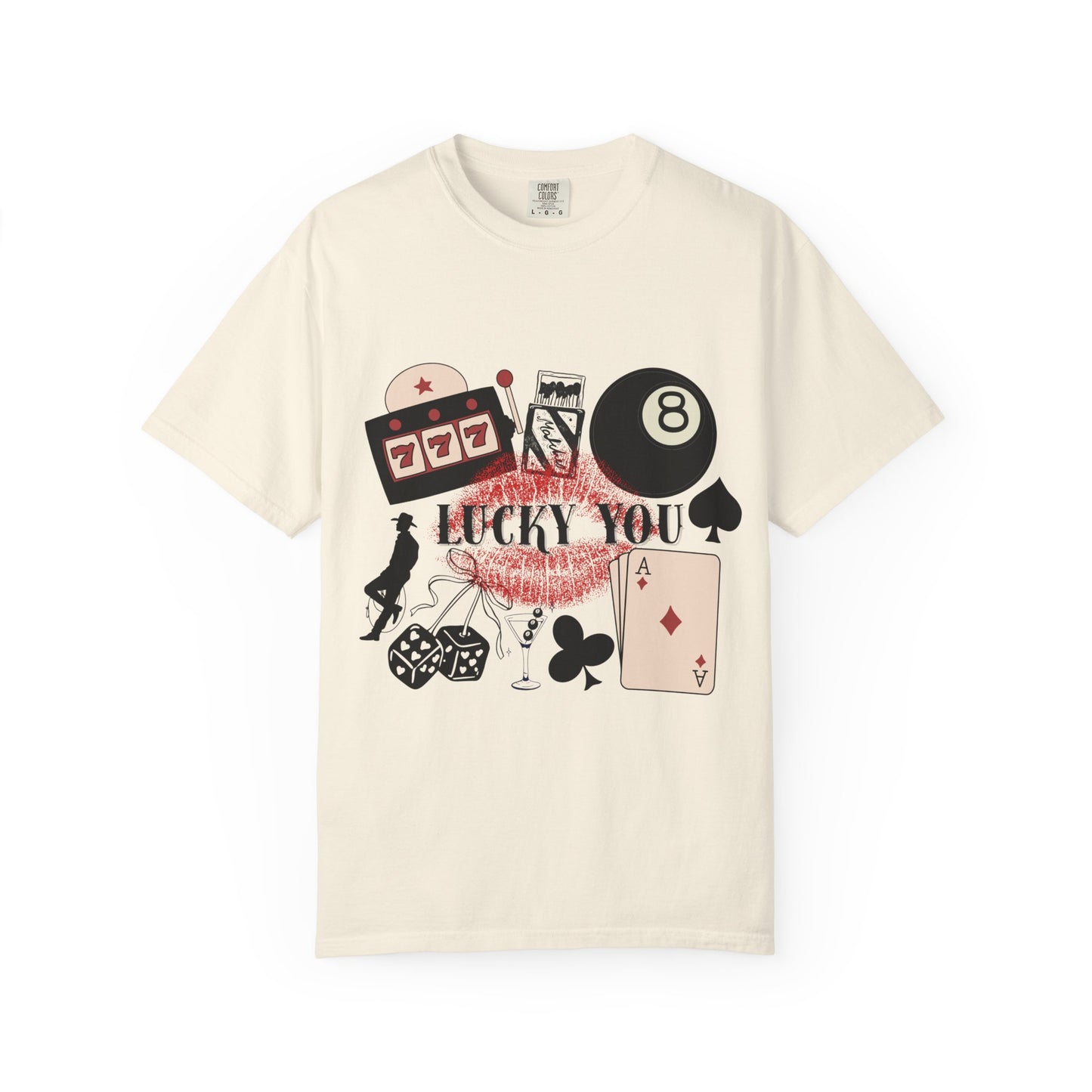 Lucky You Casino T-Shirt Casino Night, Good Luck Shirt, Punchy Girl T-shirt, Trendy Apparel