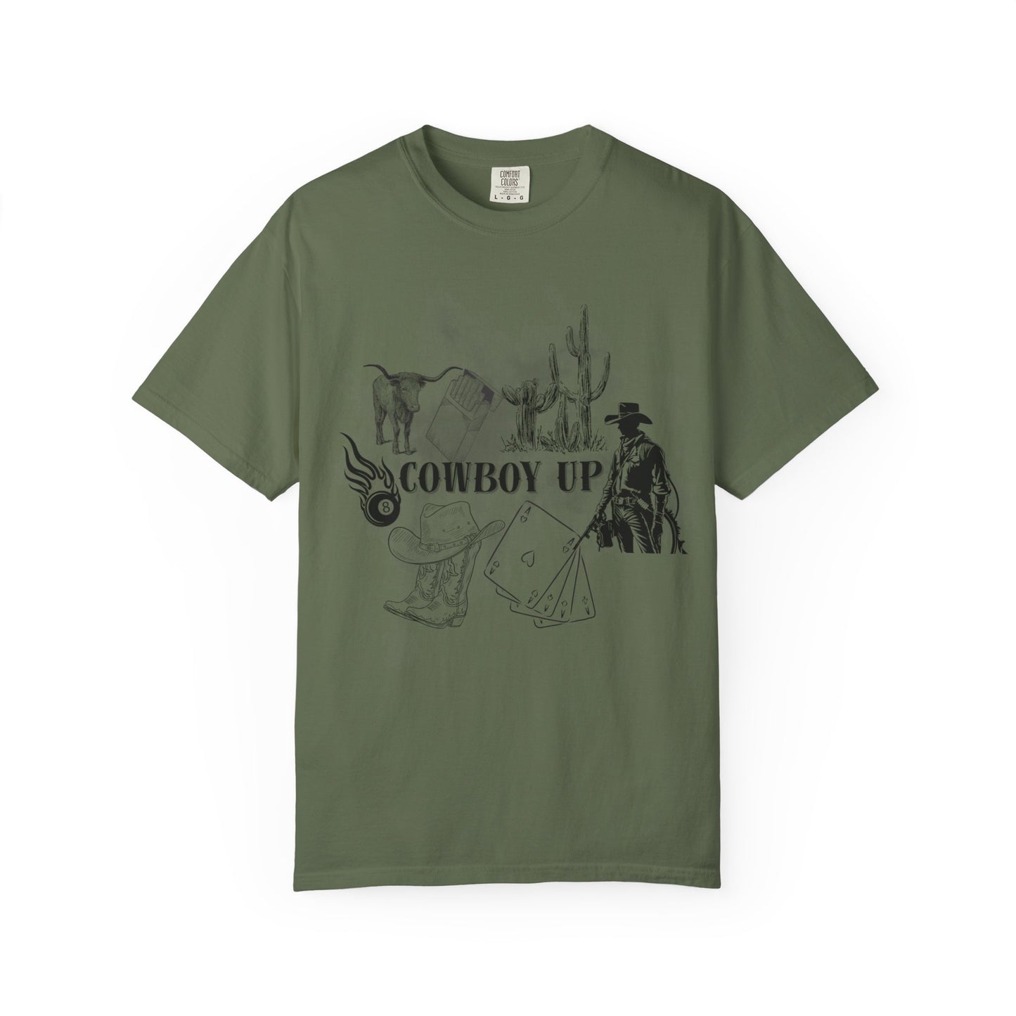 "Cowboy Up" Western, Vintage, Collage T-Shirt