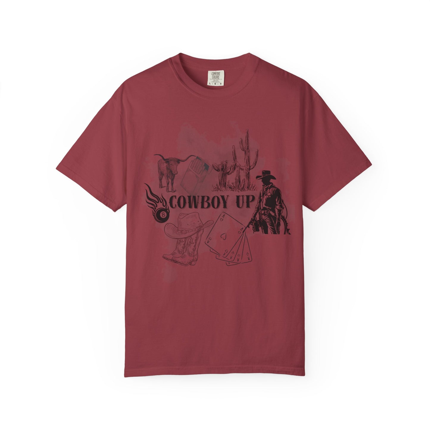 "Cowboy Up" Western, Vintage, Collage T-Shirt