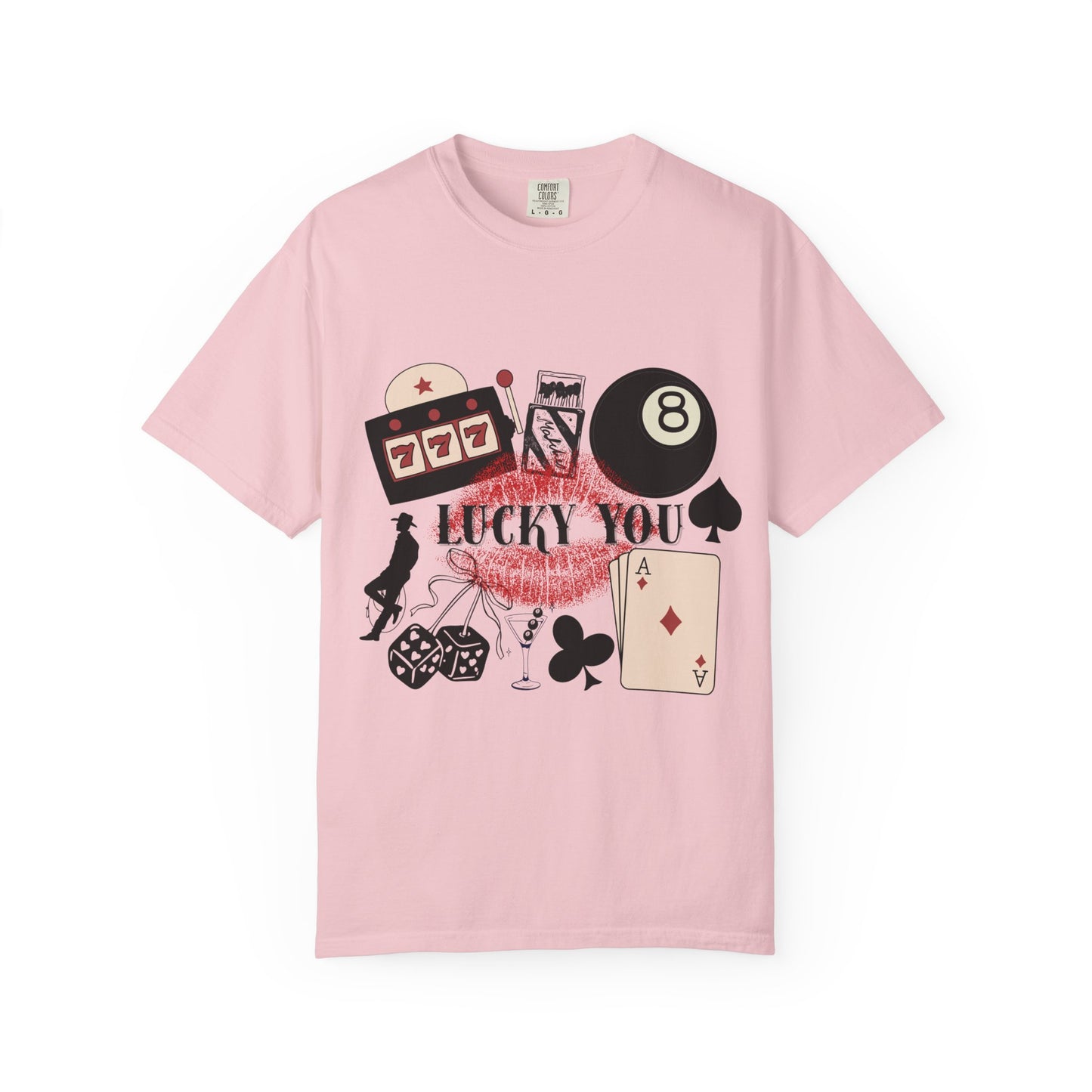 Lucky You Casino T-Shirt Casino Night, Good Luck Shirt, Punchy Girl T-shirt, Trendy Apparel