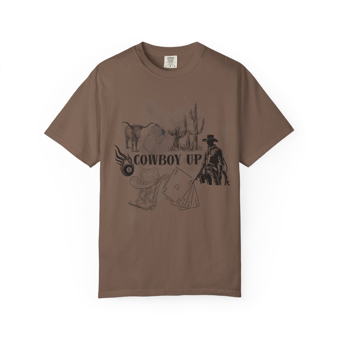 "Cowboy Up" Western, Vintage, Collage T-Shirt