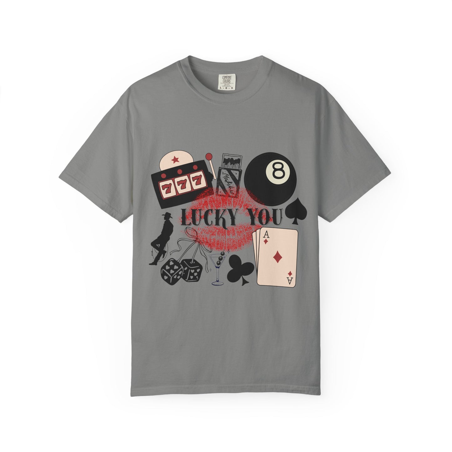 Lucky You Casino T-Shirt Casino Night, Good Luck Shirt, Punchy Girl T-shirt, Trendy Apparel