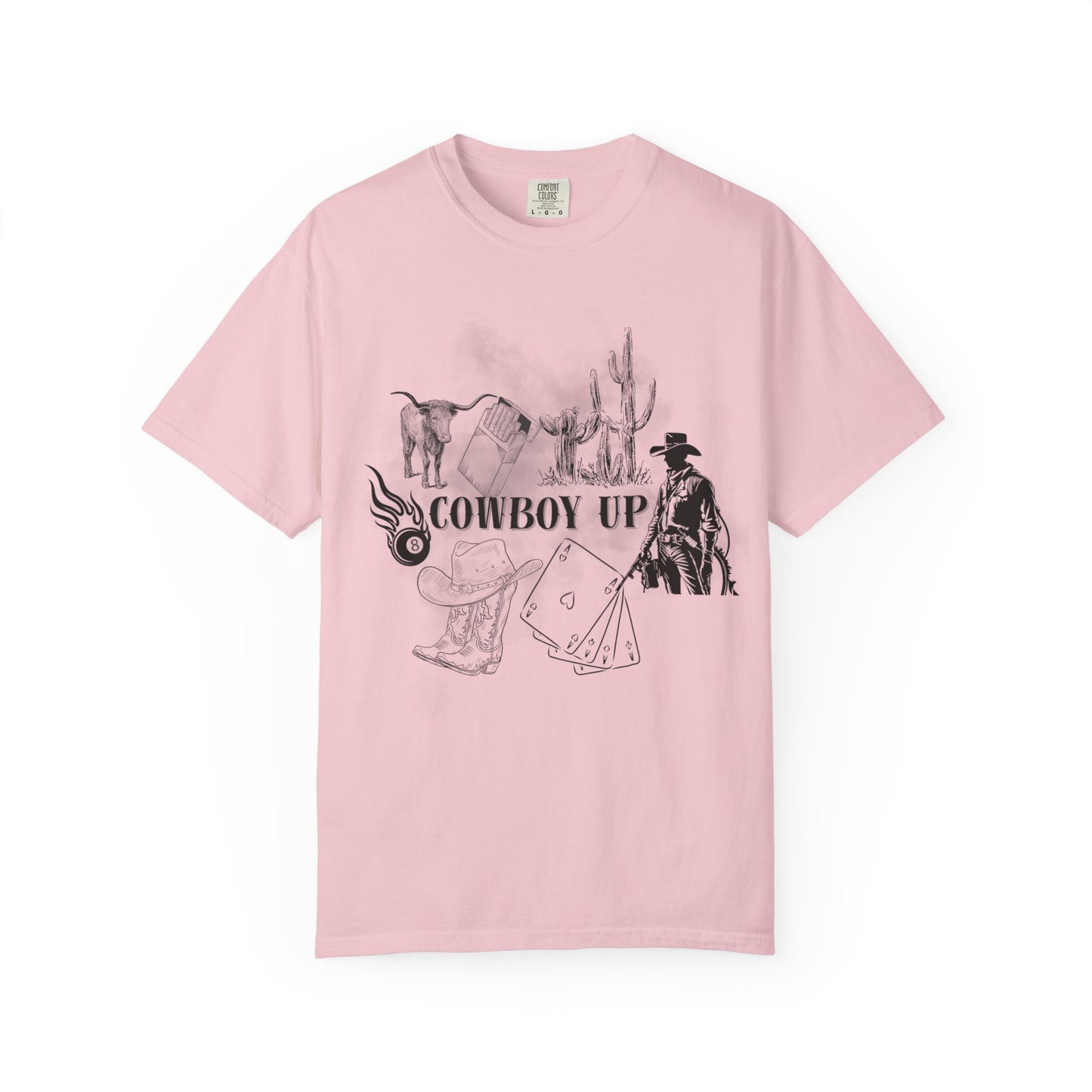 "Cowboy Up" Western, Vintage, Collage T-Shirt