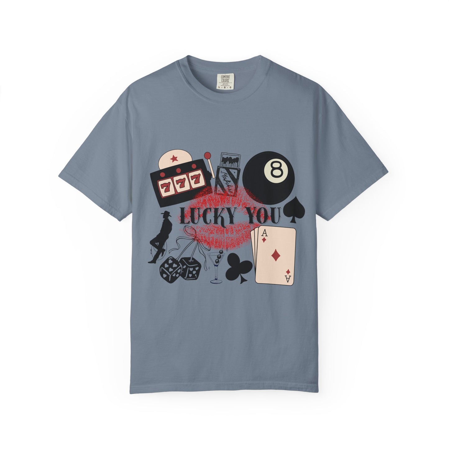 Lucky You Casino T-Shirt Casino Night, Good Luck Shirt, Punchy Girl T-shirt, Trendy Apparel